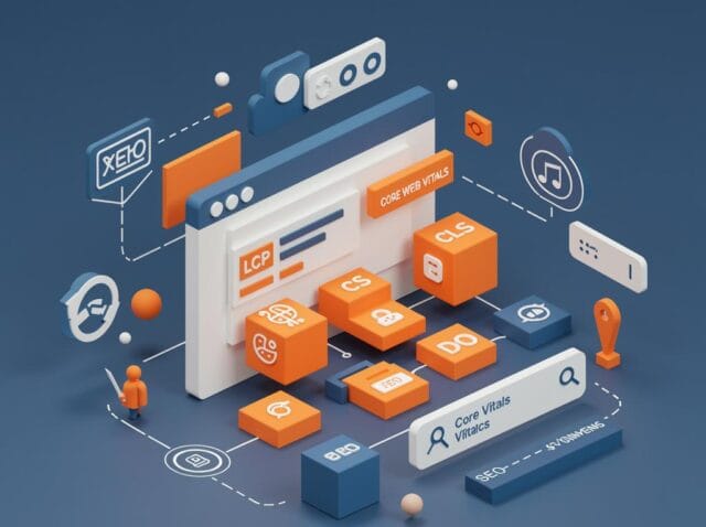 Create a featured image for a post about: SEO and Web Performance: The Ranking Impact of Core Web Vitals