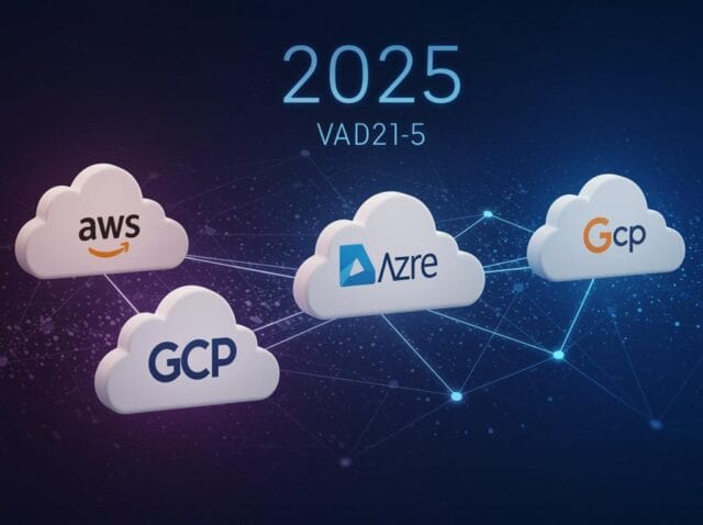 Create a featured image for a post about: AWS vs. Azure vs. GCP: Cloud Platform Comparison for 2025