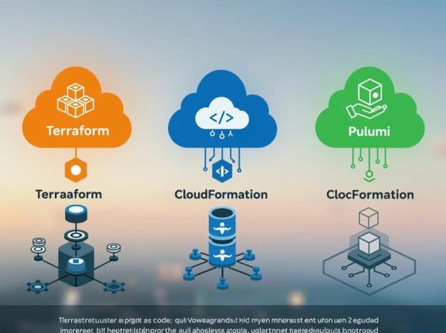 Create-a-featured-image-for-a-post-about-Infrastructure-as-Code-Terraform-vs.-CloudFormation-vs.-Pulumi Create a featured image for a post about: Infrastructure as Code: Terraform vs. CloudFormation vs. Pulumi