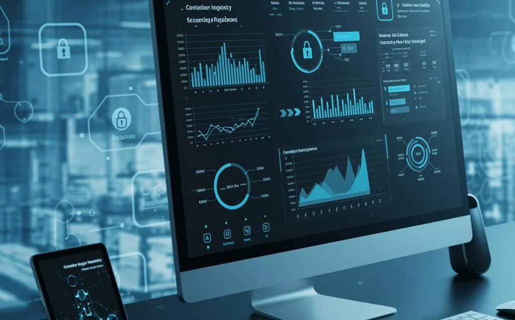 Create a featured image for a post about: Container Registry Security: Scanning and Management Best Practices
