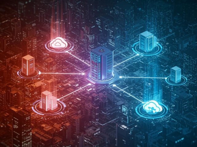 Create a featured image for a post about: Hybrid Cloud Architecture: Connecting On-Premise and Cloud Resources