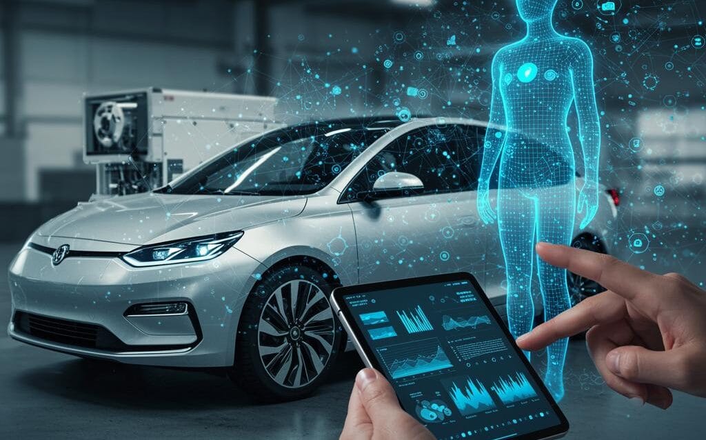 Create a featured image for a post about: Digital Twins: Implementation Use Cases for Physical Products