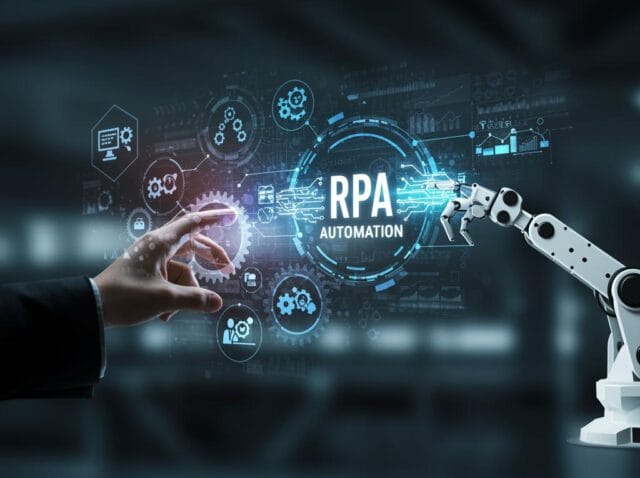 Create a featured image for a post about: Robotic Process Automation: Identifying Automation Opportunities