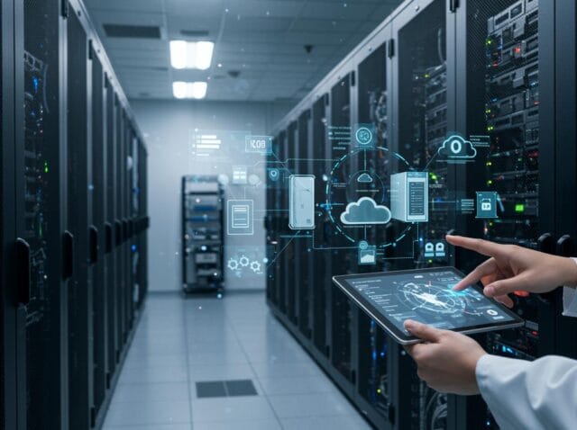 Create a featured image for a post about: IT Asset Management: Digital Inventory Strategies for Hybrid Environments