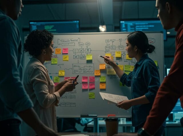 Create a featured image for a post about: Technical Project Rescue: Turning Around Failing Tech Initiatives