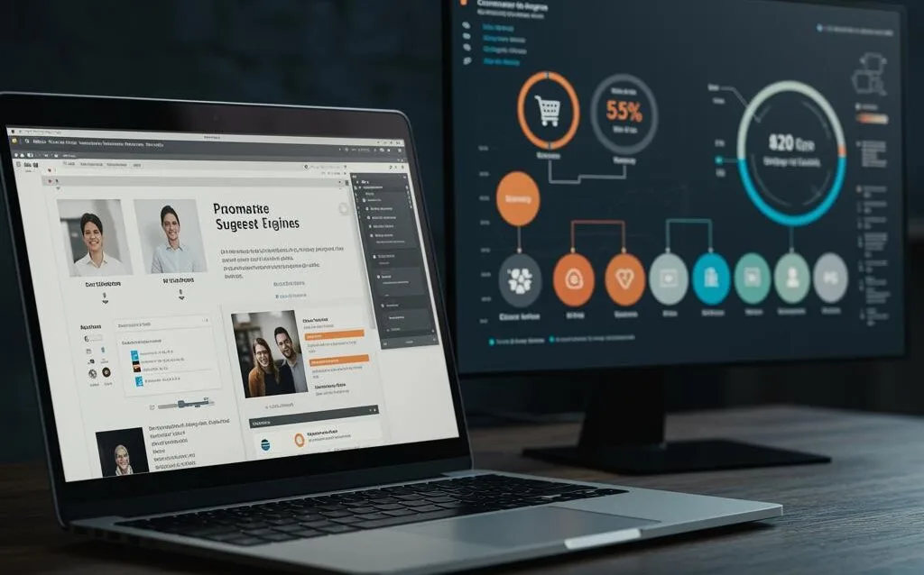 Create a featured image for a post about: E-commerce Personalization Engines: Comparative Analysis
