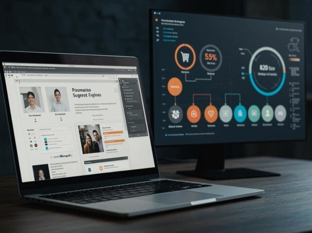 Create a featured image for a post about: E-commerce Personalization Engines: Comparative Analysis