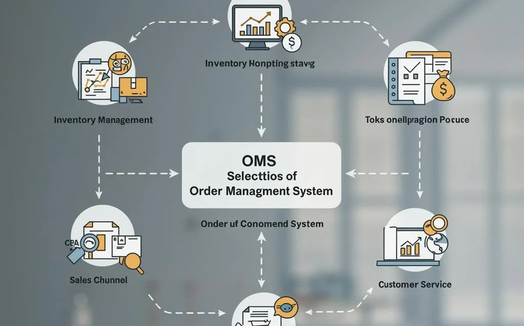 Create a featured image for a post about: Order Management Systems: Selection and Integration Guide
