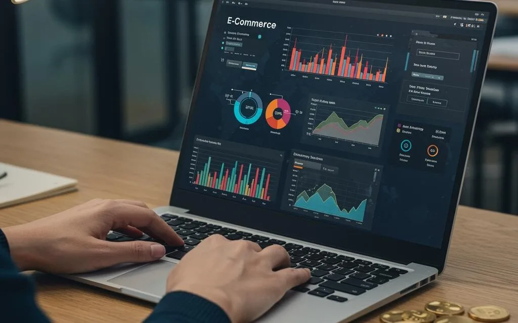 Create a featured image for a post about: E-commerce Data Analytics: Building Actionable Dashboards