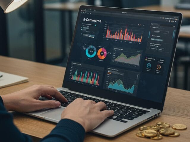 Create a featured image for a post about: E-commerce Data Analytics: Building Actionable Dashboards
