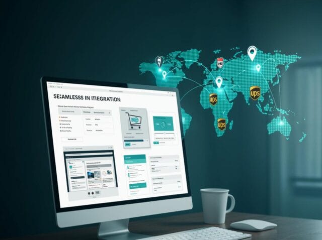 Create a featured image for a post about: Shipping Integration Strategy: Connecting Your E-commerce Platform to Carriers