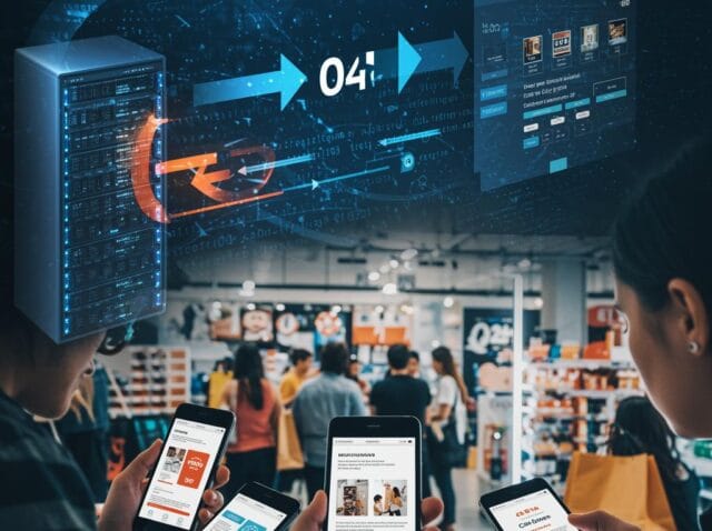 Create a featured image for a post about: E-commerce Migration: Moving Platforms Without Losing SEO and Customers