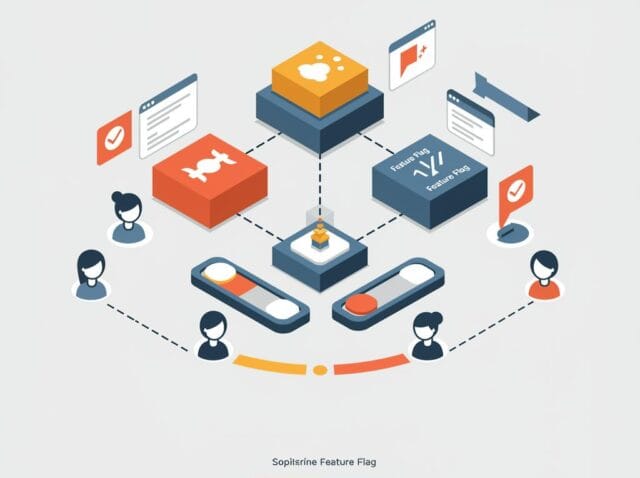 Create a featured image for a post about: Feature Flag Implementation: Progressive Deployment Strategies