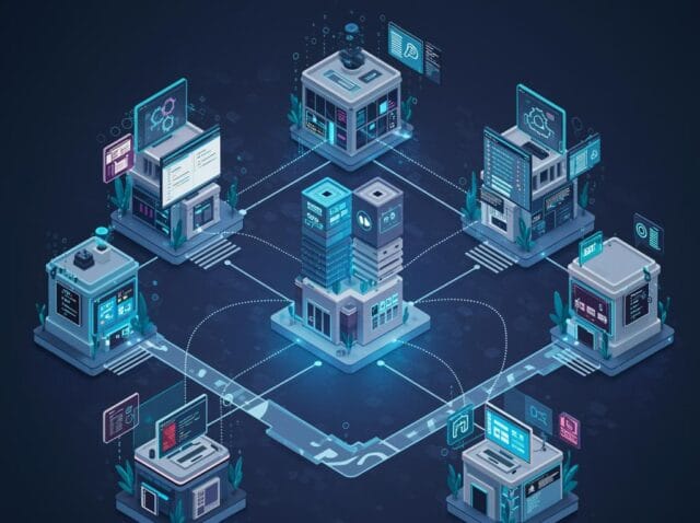 Create a featured image for a post about: Development Environment Standardization with Dev Containers