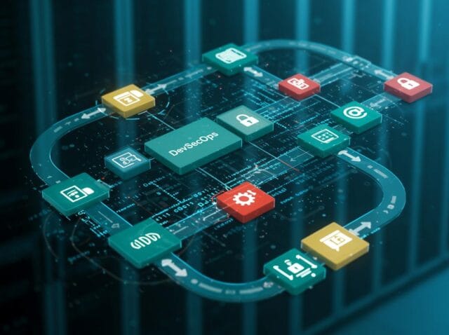 Create a featured image for a post about: DevSecOps Toolchain: Building a Comprehensive Pipeline