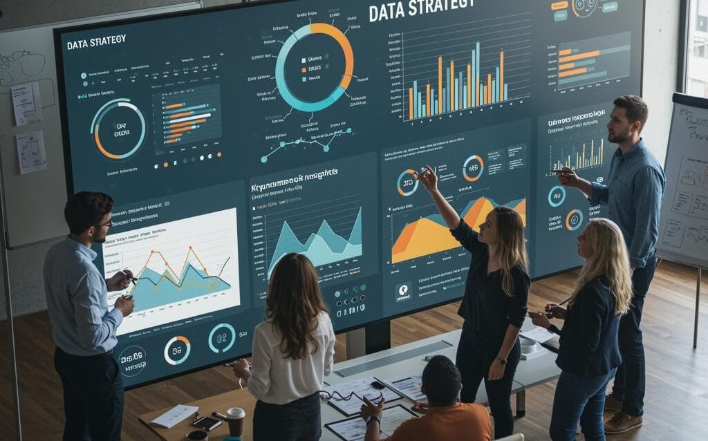 Create a featured image for a post about: Data Strategy for Small to Medium Businesses: Getting Started with Analytics
