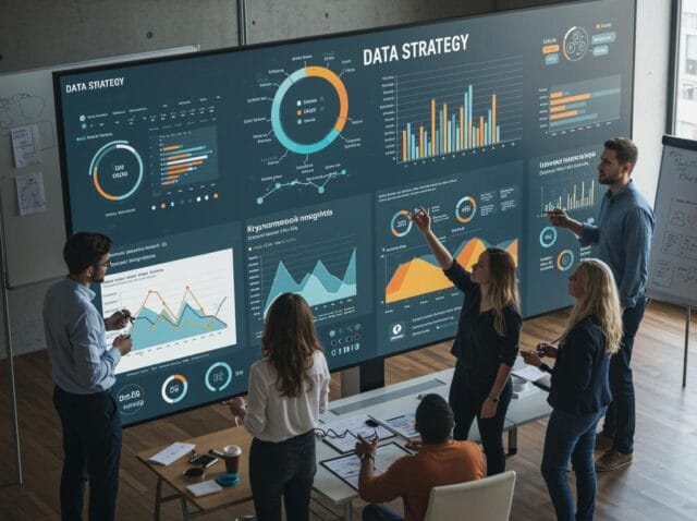 Create a featured image for a post about: Data Strategy for Small to Medium Businesses: Getting Started with Analytics