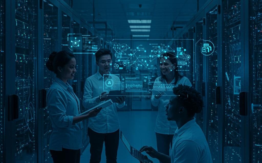 Create a featured image for a post about: Machine Learning Operations (MLOps): Deploying Models to Production