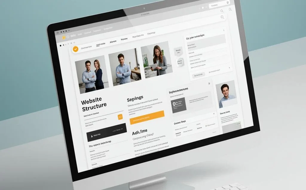 Create a featured image for a post about: Best Practices for Website Content Layout and Structure