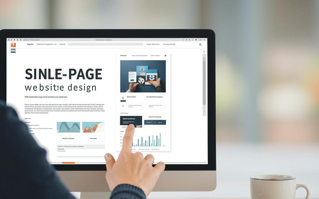 Create a featured image for a post about: The Pros and Cons of Single Page Websites