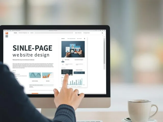 Create a featured image for a post about: The Pros and Cons of Single Page Websites
