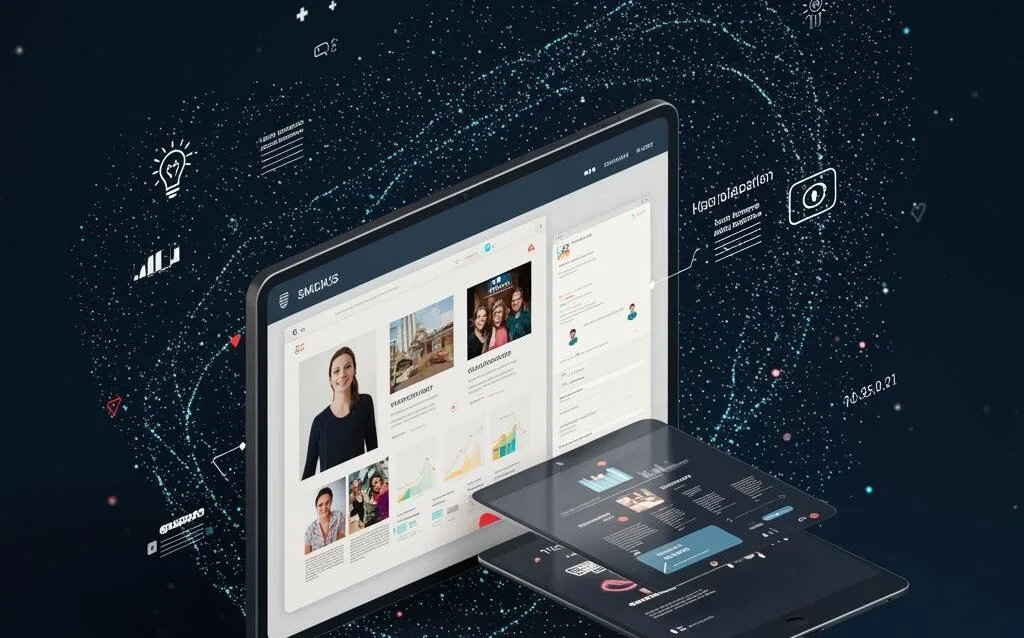 Create a featured image for a post about: How AI Is Revolutionizing Website Personalization