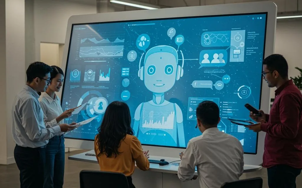 Create a featured image for a post about: Boosting Customer Support with AI-Powered Chatbots