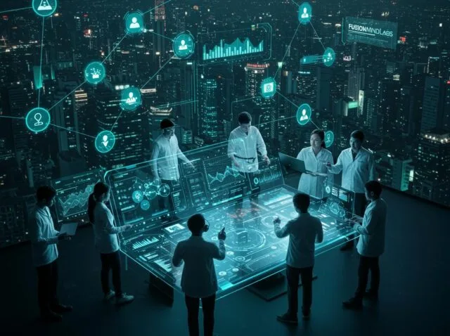 Create a featured image for a post about: How FusionMindLabs Uses AI Tools to Accelerate Project Delivery